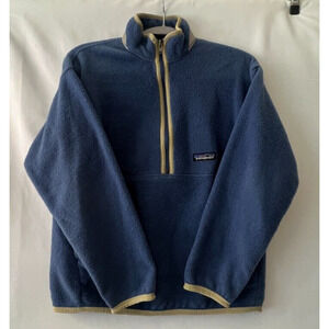 Patagonia Synchilla Jacket Kids Blue Large Unisex 1/2 Zip Outdoors Play Winter